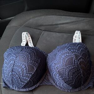 Victoria's Secret Deep Blue Lace Bra